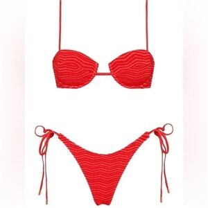 red triangl bikini
